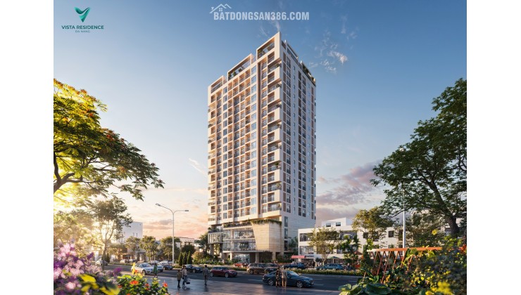 Xem pháo hoa Quốc tế tại căn hộ Vista Residence Đà Nẵng, 76m2, tầng cao, đầu năm 2026 nhận nhà